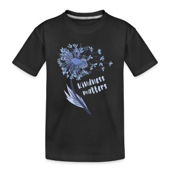 Kindness matters - Kids' Premium Organic T-Shirt - black - Front