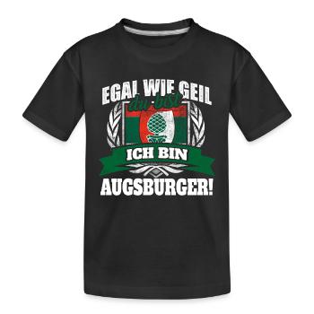 Augsburger Augsburg Augschburg Geschenk - Kinder Premium Bio T-Shirt - Schwarz - Vorne