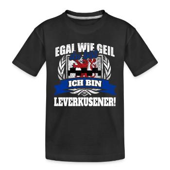 Leverkusener Leverkusen Leverkusenerin Geschenk - Kinder Premium Bio T-Shirt - Schwarz - Vorne
