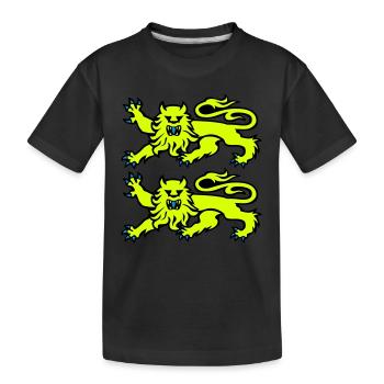 leopards normand logo drapeau 2701 - T-shirt bio Premium Enfant - noir - Devant