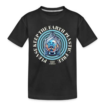 Plastic-free soil - Kids' Premium Organic T-Shirt - black - Front