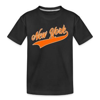 Blanc orange de New York - T-shirt bio Premium Enfant - noir - Devant