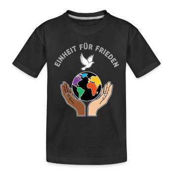 Unity for Peace - Kids' Premium Organic T-Shirt - black - Front
