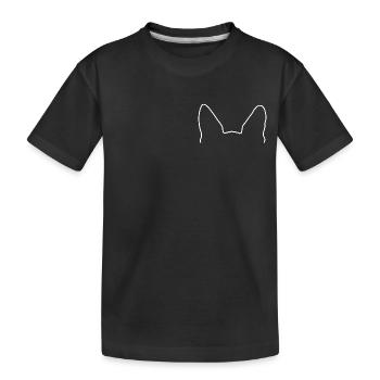 Sphynx Ohren - Kinder Premium Bio T-Shirt - Schwarz - Vorne