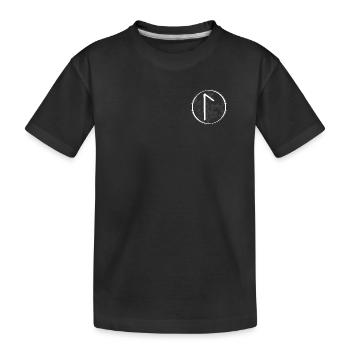 Runen - Laguz: Wasser - Kinder Premium Bio T-Shirt - Schwarz - Vorne