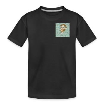 Van Gogh - Self portrait - PixelArt Self-Portrait - Kids' Premium Organic T-Shirt - black - Front