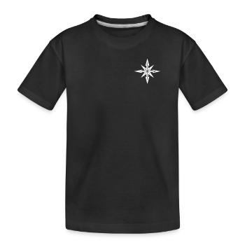Kompass Stern - Kinder Premium Bio T-Shirt - Schwarz - Vorne