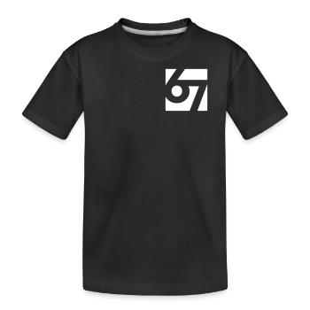67 "six seven" block style - Kinder Premium Bio T-Shirt - Schwarz - Vorne