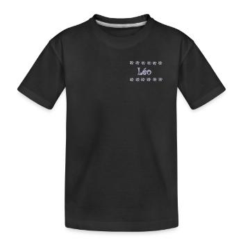Léo Orné Floral - T-shirt bio Premium Enfant - noir - Devant