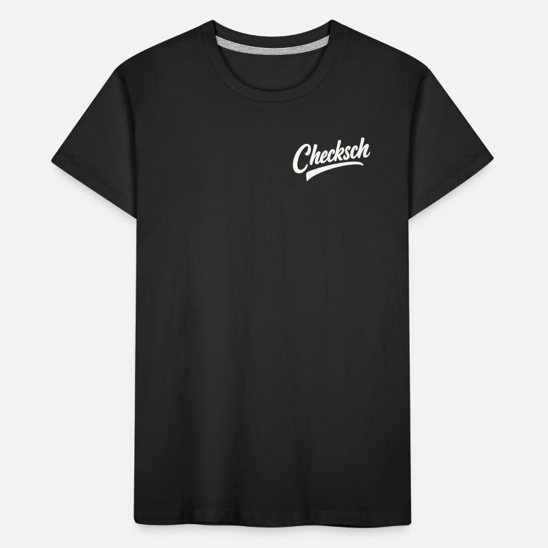Checksch Retro Script Kinder Premium Bio T-Shirt