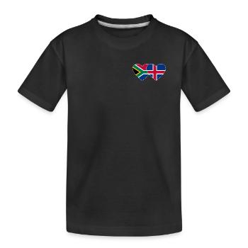 Afrique du Sud Islande Flag Heart - T-shirt bio Premium Enfant - noir - Devant