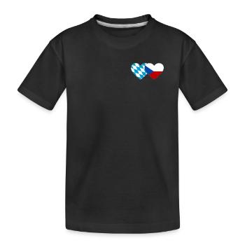Bavaria Czech Republic Heart Association - Kids' Premium Organic T-Shirt - black - Front
