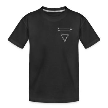 Dreieck weiß - Kinder Premium Bio T-Shirt - Schwarz - Vorne