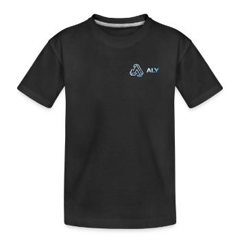 Aly Neon Triad Logo - Kids' Premium Organic T-Shirt - black - Front