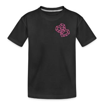 Herzen, die miteinander verflochten sind - Kinder Premium Bio T-Shirt - Schwarz - Vorne