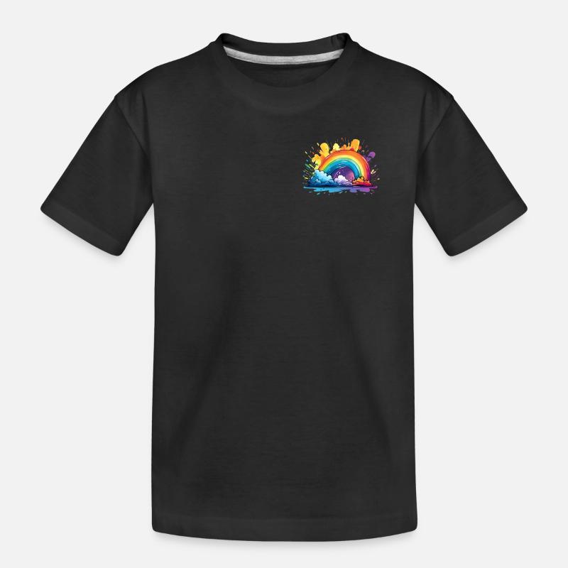Dein Regenbogen - Kinder Premium Bio T-Shirt - Schwarz
