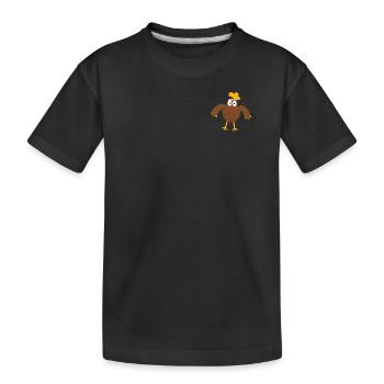 Huhn lustiges gym - Kinder Premium Bio T-Shirt - Schwarz - Vorne