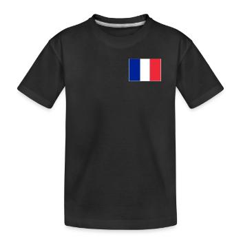 Drapeau de la France - T-shirt bio Premium Enfant - noir - Devant