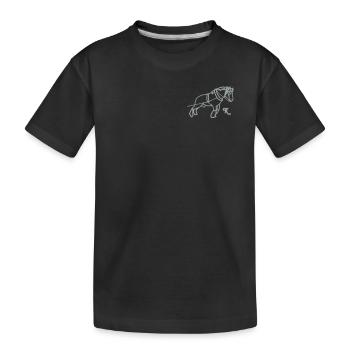 kaltblutziehtsilhouette - Kinder Premium Bio T-Shirt - Schwarz - Vorne