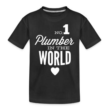 Plomberie les meilleures du monde - T-shirt bio Premium Enfant - noir - Devant