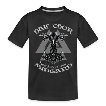 HAIL THOR - Kinder Premium Bio T-Shirt - Schwarz - Vorne