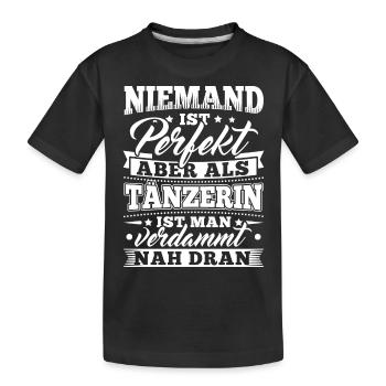 Lustiges Tanzen Tanz Tänzer Shirt - Kinder Premium Bio T-Shirt - Schwarz - Vorne
