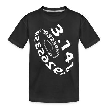 Pi 3,14 Kreiszahl in einer Spirale - Kinder Premium Bio T-Shirt - Schwarz - Vorne