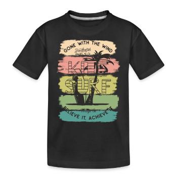 Kiteboard Kiteboard Kitesurf cadeau de Kitesurf - T-shirt bio Premium Enfant - noir - Devant