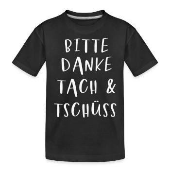 Bitte & Danke - Kinder Premium Bio T-Shirt - Schwarz - Vorne