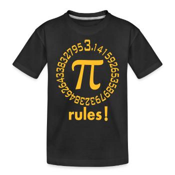 Pi_rules_! - T-shirt bio Premium Enfant - noir - Devant