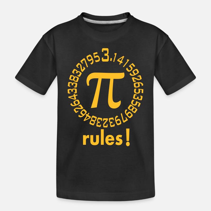 Pi_rules_! - Kinder Premium Bio T-Shirt - Schwarz