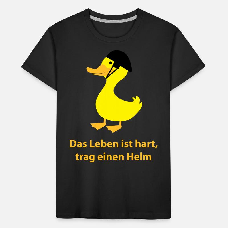 Ente mit Helm Kinder Premium Bio T-Shirt