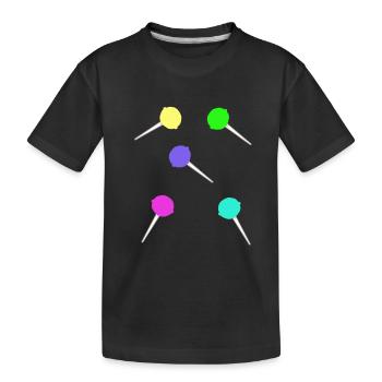 Süßigkeiten Kindergeburtstag naschen Lolli Kinder - Kinder Premium Bio T-Shirt - Schwarz - Vorne