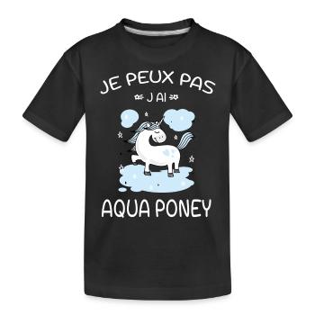 Je Peux Pas J'ai Aqua Poney - T-shirt bio Premium Enfant - noir - Devant