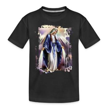 Holly Mary Maria Madonna Mariana Jungfrau Maria - Kinder Premium Bio T-Shirt - Schwarz - Vorne