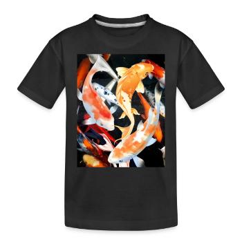 carpe koï - T-shirt bio Premium Enfant - noir - Devant