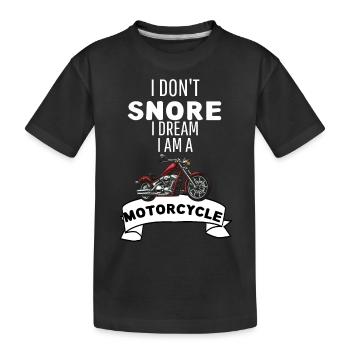 Drôle de ronflement Motard Moto moto - T-shirt bio Premium Enfant - noir - Devant