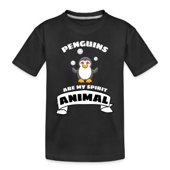 Penguins are my spiritual animal Penguin - Kids' Premium Organic T-Shirt - black - Front