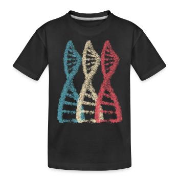 Science Biologie type ADN Génétique Motif 1 - T-shirt bio Premium Enfant - noir - Devant