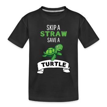 Ocean Animal Drôle de Tortue Cadeau - T-shirt bio Premium Enfant - noir - Devant