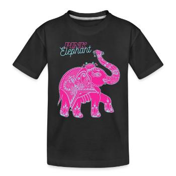 Pink_Elephant - Kinder Premium Bio T-Shirt - Schwarz - Vorne