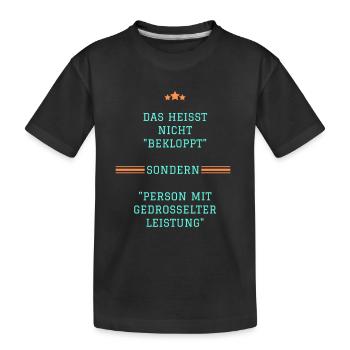 Bekloppt - Kinder Premium Bio T-Shirt - Schwarz - Vorne