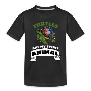 Ocean Animal Drôle Cadeau Tortue De Corail - T-shirt bio Premium Enfant - noir - Devant