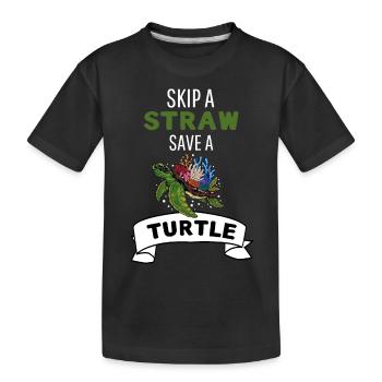 Ocean Animal Drôle de Tortue Cadeau - T-shirt bio Premium Enfant - noir - Devant