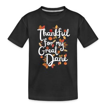 Reconnaissant pour mes feuilles d’automne Great Dane Great Dane - T-shirt bio Premium Enfant - noir - Devant