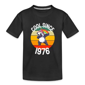 Cool depuis 1976 Retro Dabbing Panda 46ème anniversaire - T-shirt bio Premium Enfant - noir - Devant