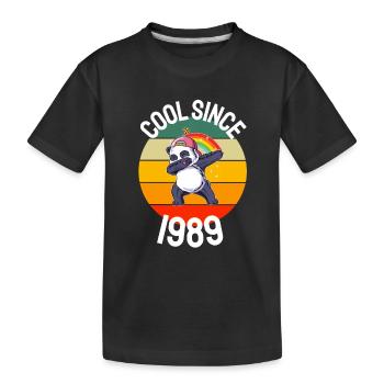 Cool Depuis 1989 Retro Dabbing Panda 33ème anniversaire - T-shirt bio Premium Enfant - noir - Devant