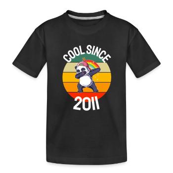 Cool depuis 2011 Retro Dabbing Panda 11ème anniversaire - T-shirt bio Premium Enfant - noir - Devant
