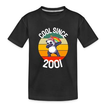 Cool depuis 2001 Retro Dabbing Panda 21ème anniversaire - T-shirt bio Premium Enfant - noir - Devant