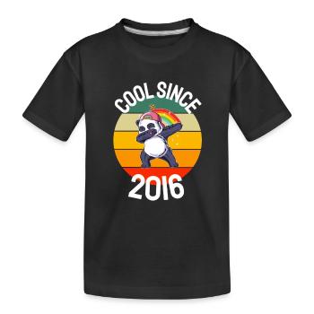 Cool Depuis 2016 Retro Dabbing Panda 6ème anniversaire - T-shirt bio Premium Enfant - noir - Devant